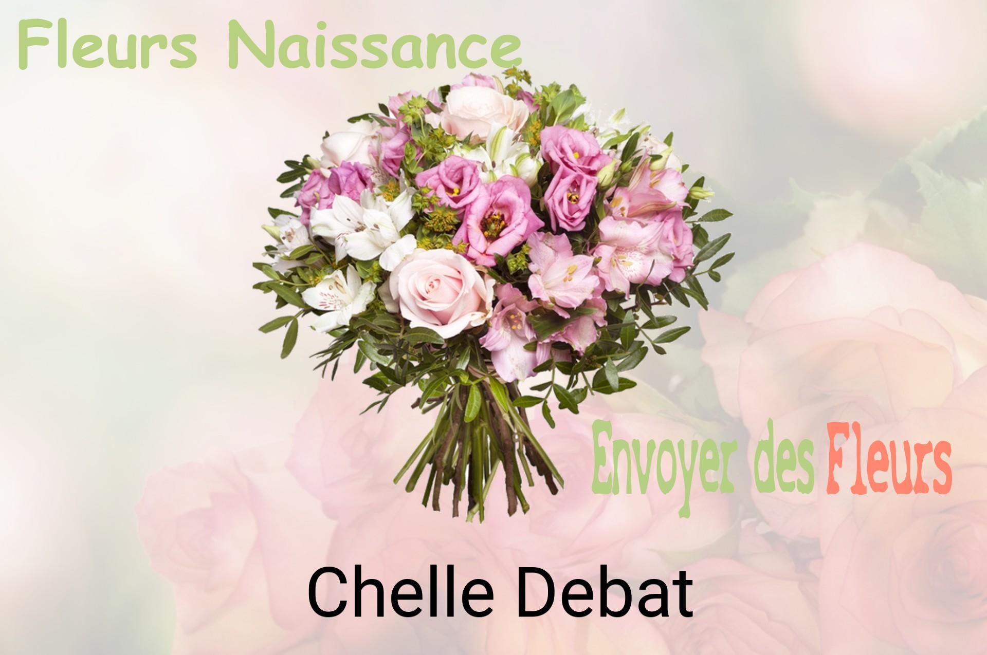 Bouquet de fleurs de naissance livré à Chelle-Debat