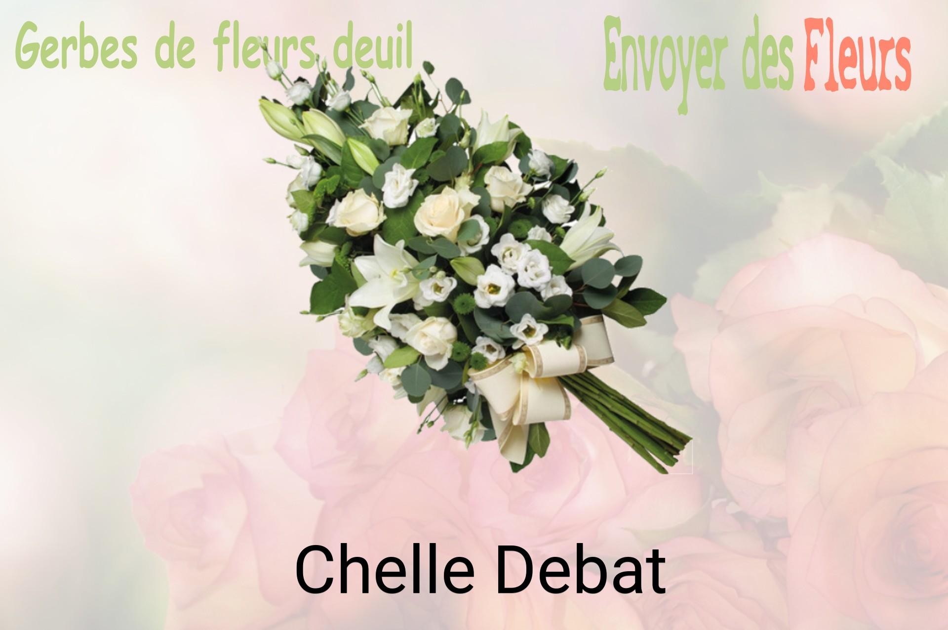 Gerbe de fleurs de deuil livrée à Chelle-Debat
